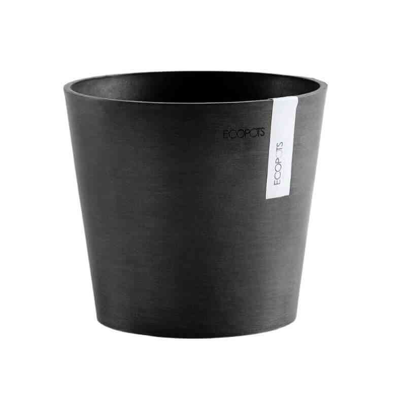 Еко саксия Ecopots Amsterdam Mini 17 Drak Grey за стайни растения
