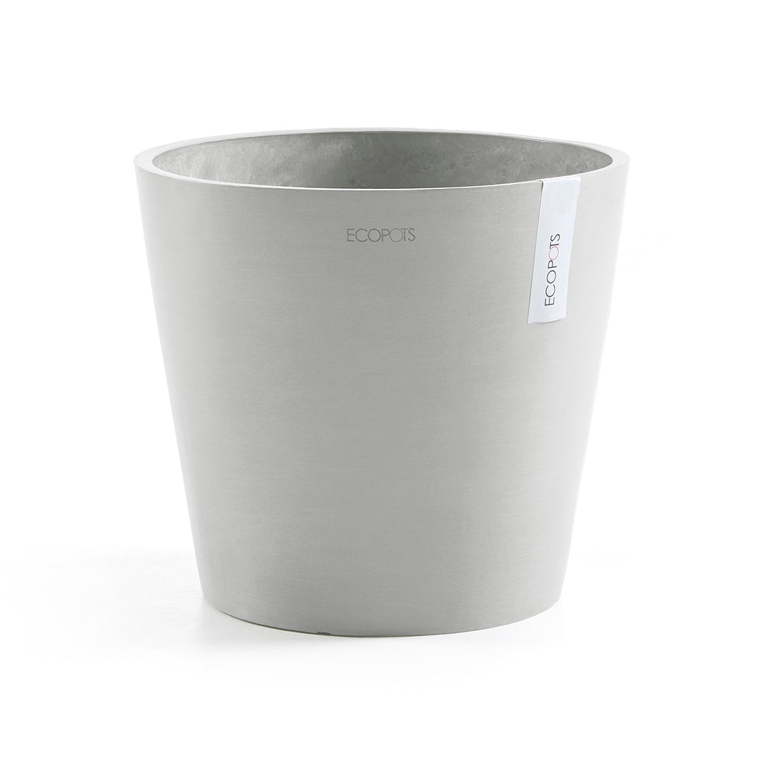 Ecopots Amsterdam 30 White Grey + Water Reservoir