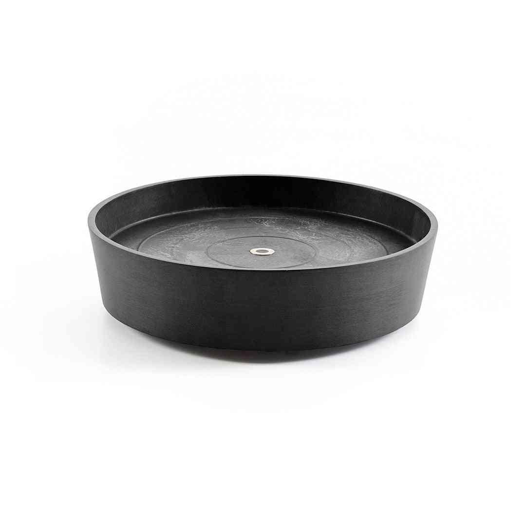 Чинийка на колелца - Ecopots Saucer Wheels Round 40 Dark Grey с модерен тъмен дизайн за лесно преместване на саксии в дома и градината.