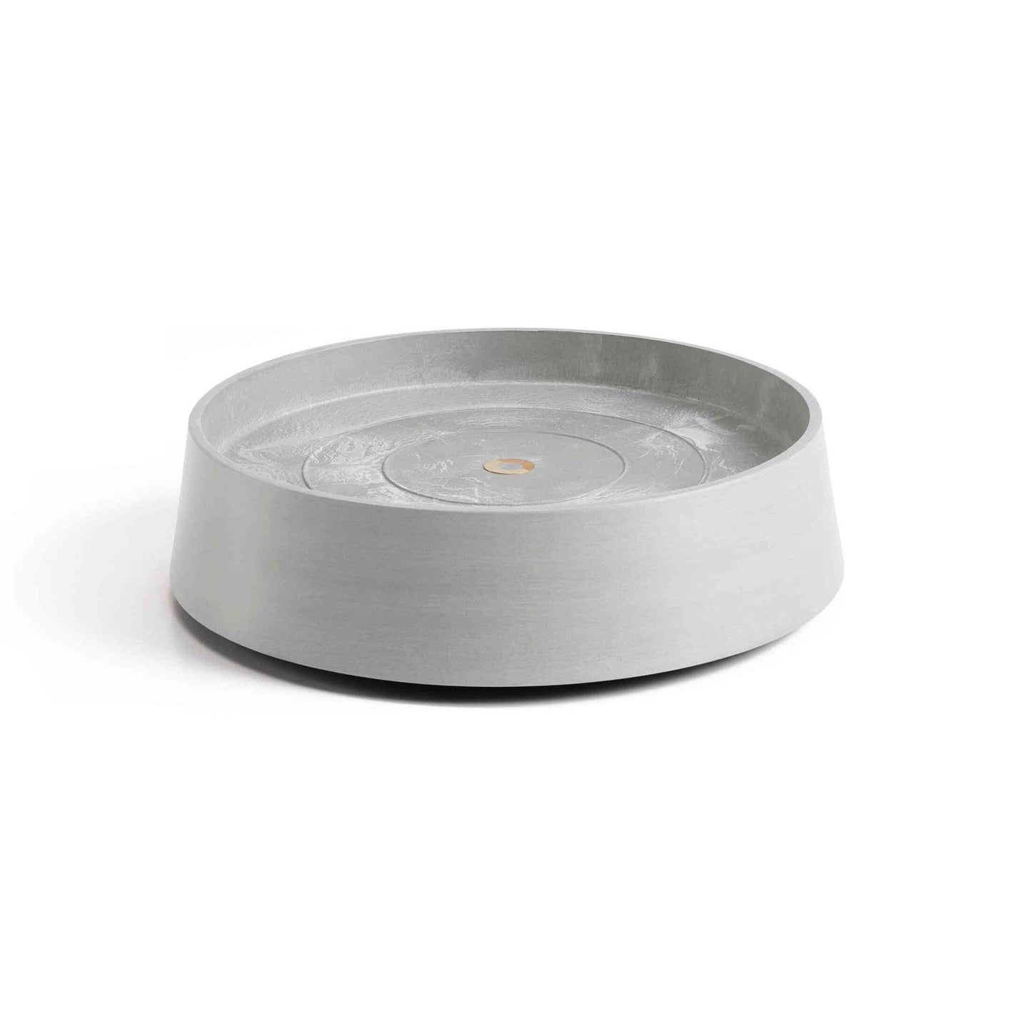 Чинийка с колелца - Saucer Wheels Oslo 35 White Grey с модерен дизайн в сиво, подходяща за кашпи Ecopots и стайни растения.