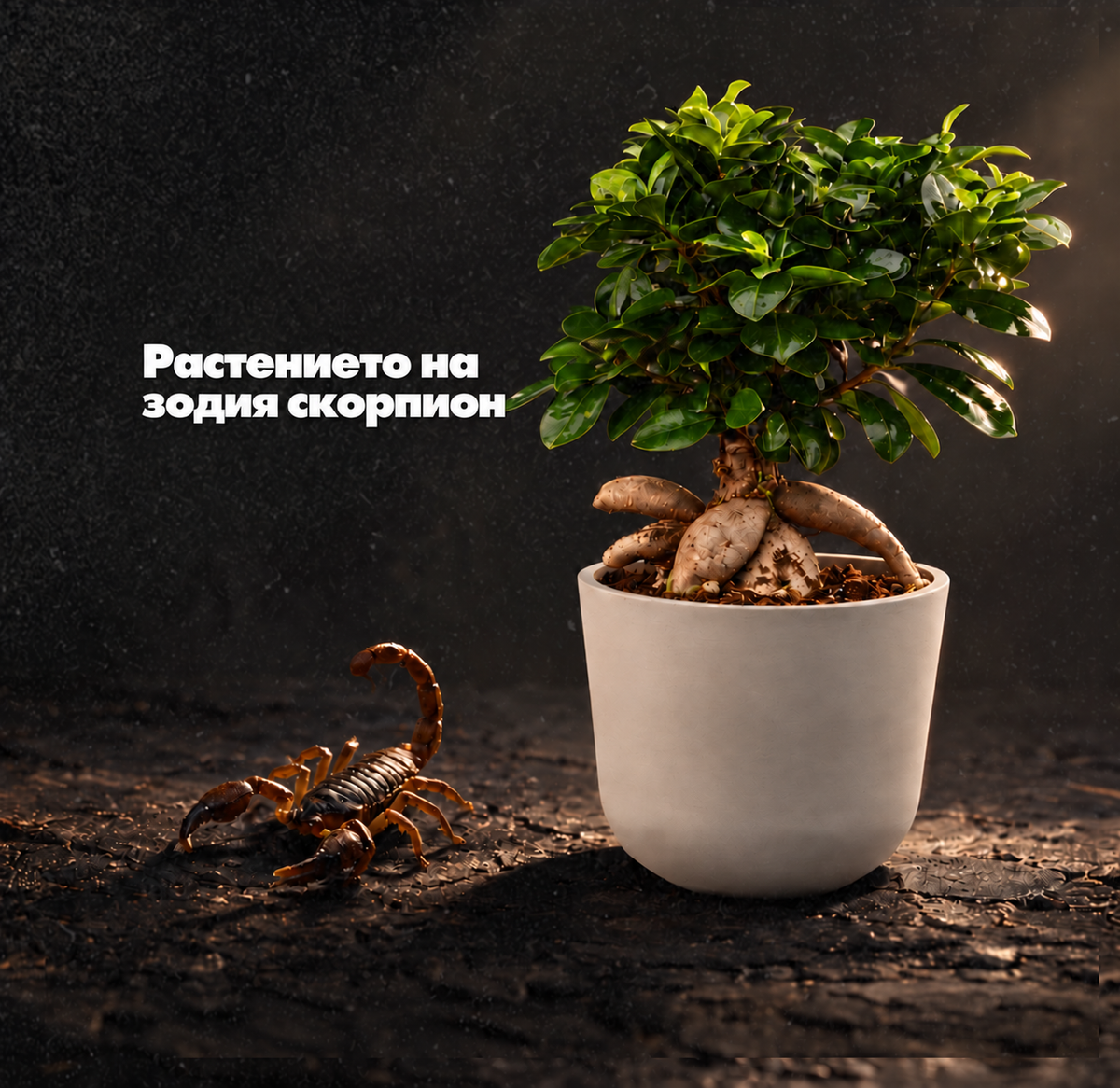 Бонсай + кашпа - Ficus Ginseng bonsai