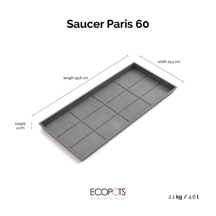 Чинийка Ecopots Saucer 60 Grey