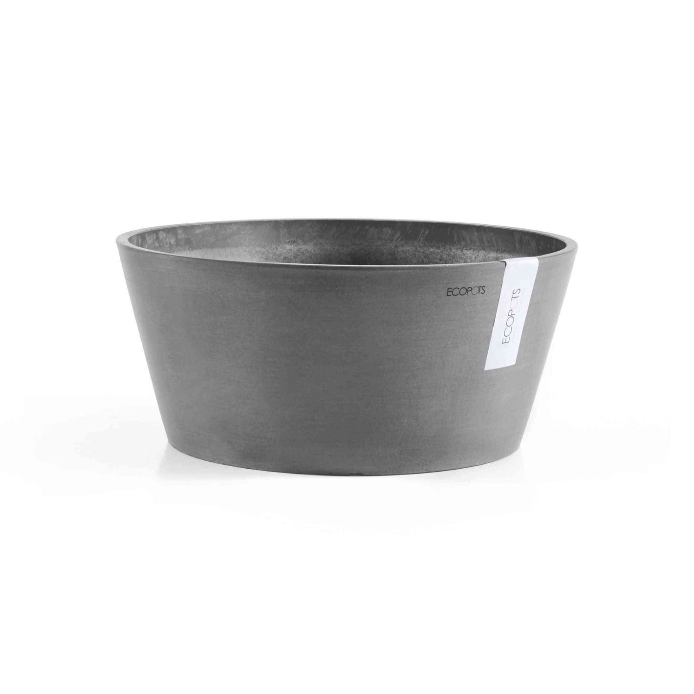 Кашпа Тест Ecopots Frankfurt 40 Grey в сив цвят, подходяща за стайни растения и екологично озеленяване на дома.