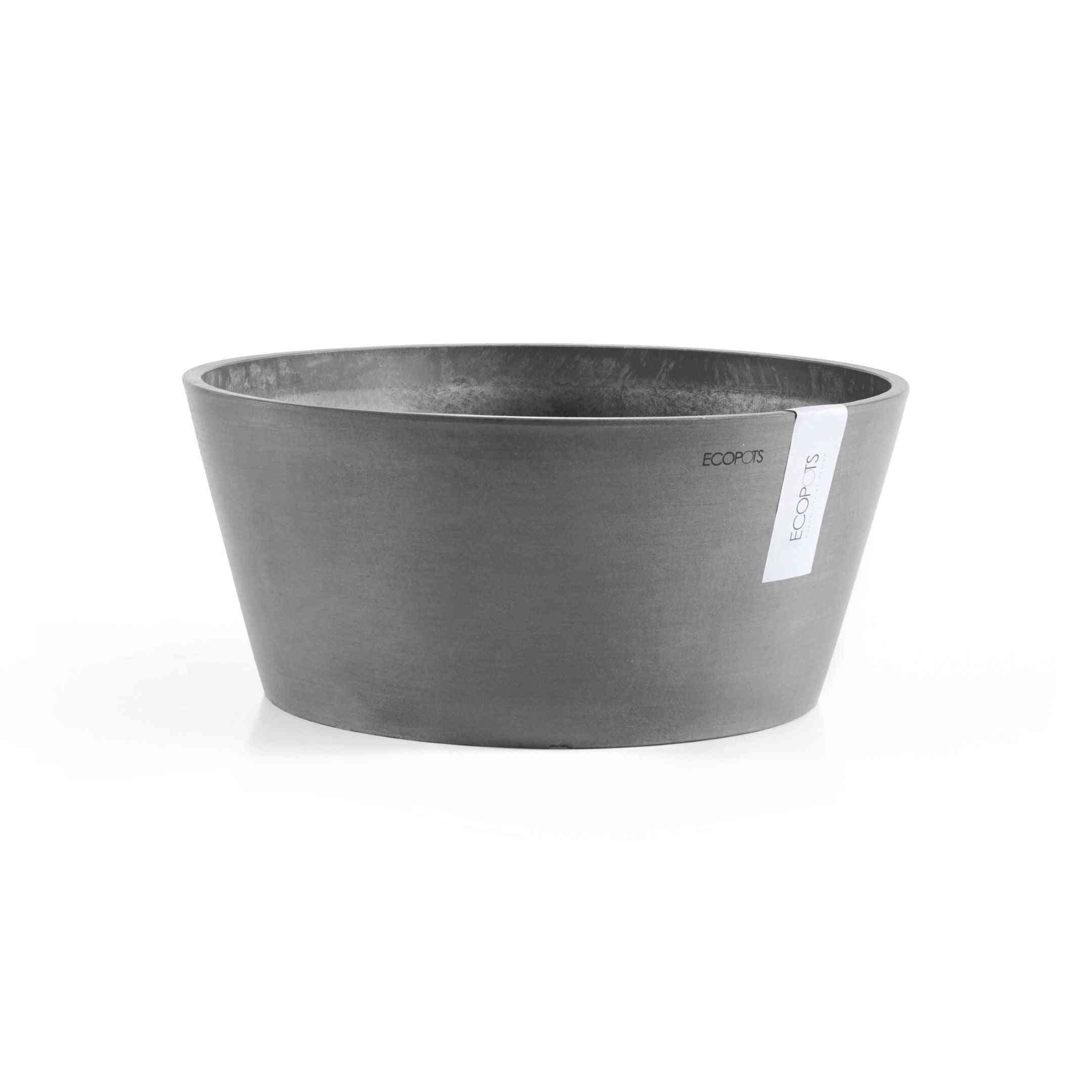 Кашпа Тест Ecopots Frankfurt 40 Grey в сив цвят, подходяща за стайни растения и екологично озеленяване на дома.