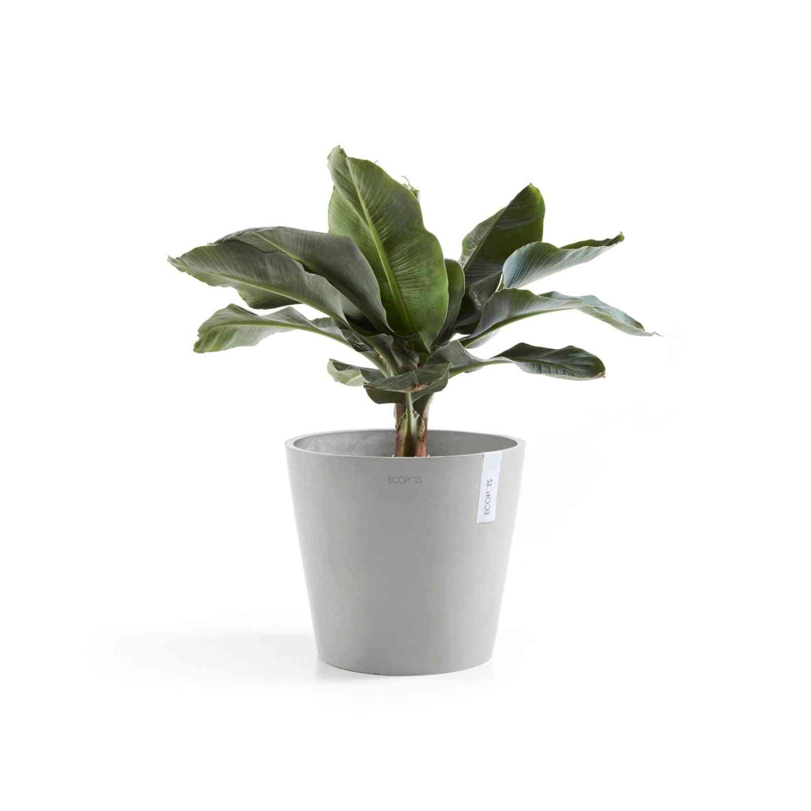 Ecopots Amsterdam 40 White Grey + Water Reservoir