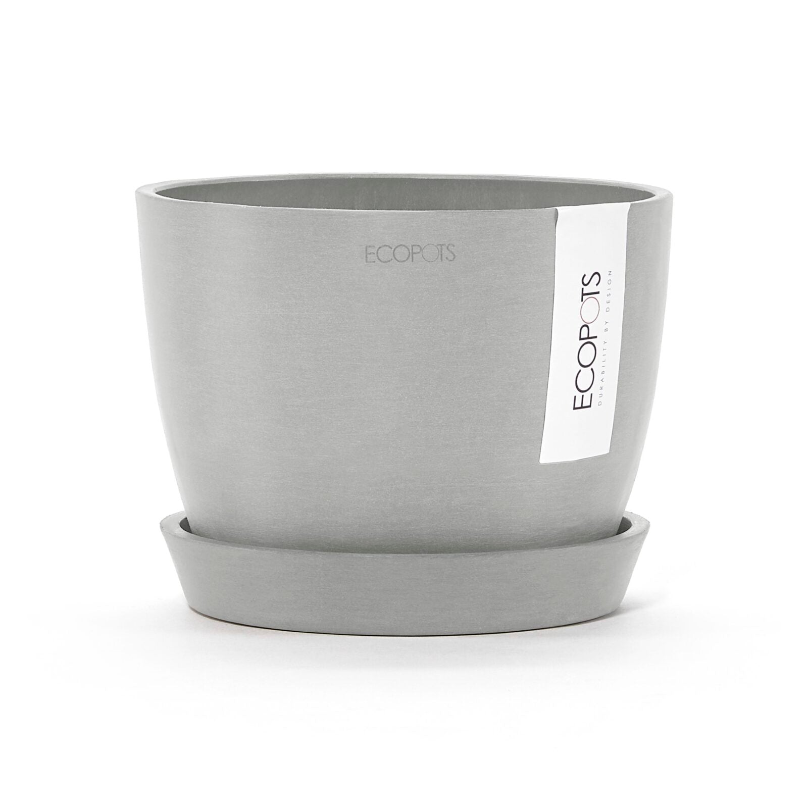 Ecopots Stockholm 16 White Grey