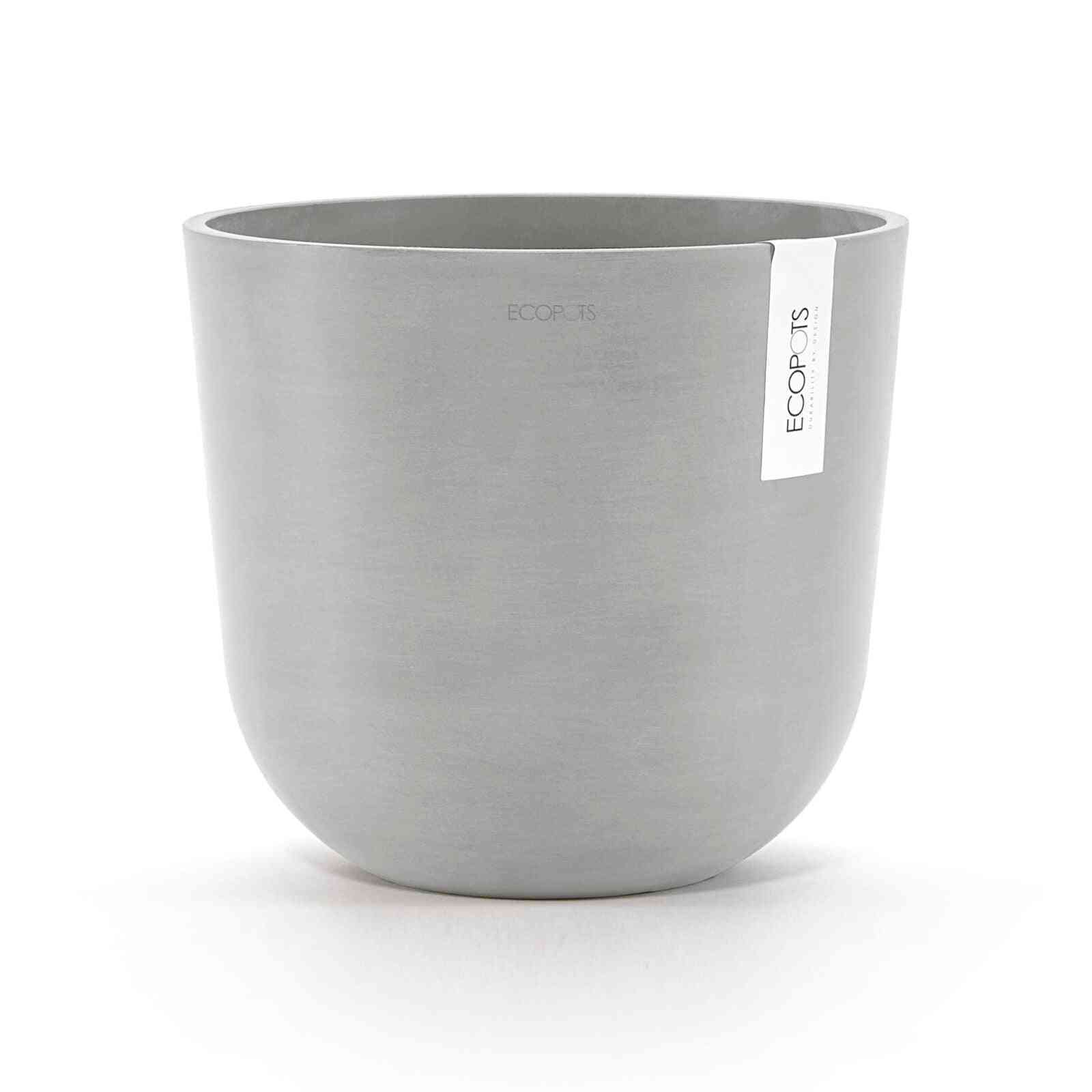 Сива саксия Ecopots за дома и градината с външен дизайн