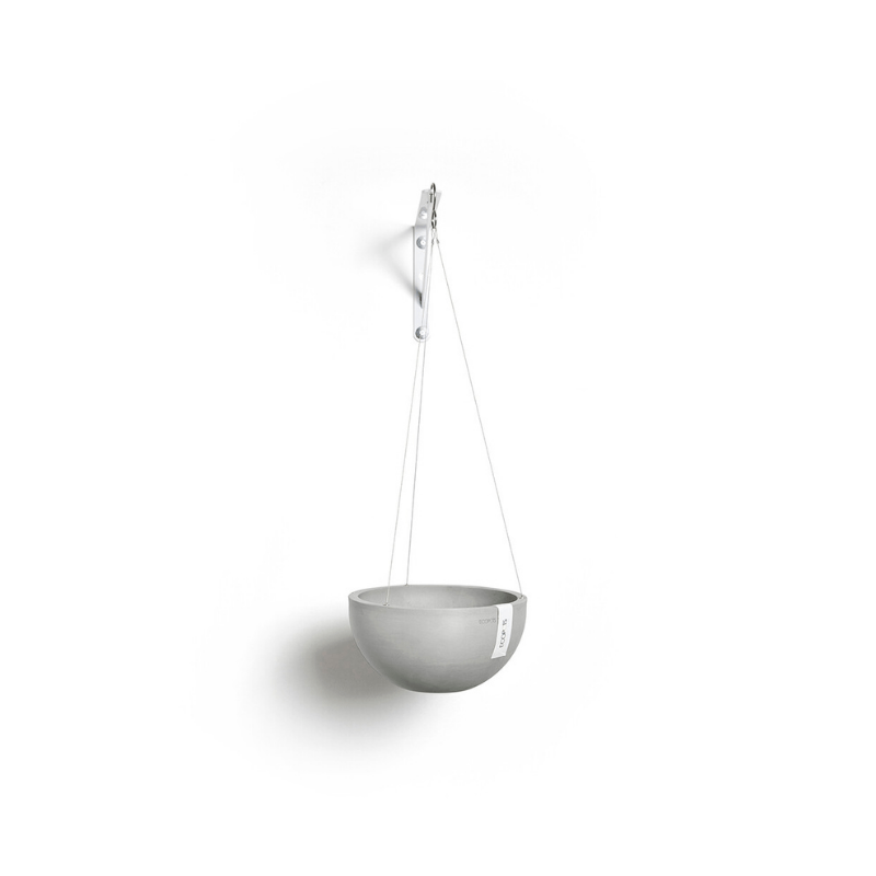 Ecopots Hanging Brussels 27 White Grey