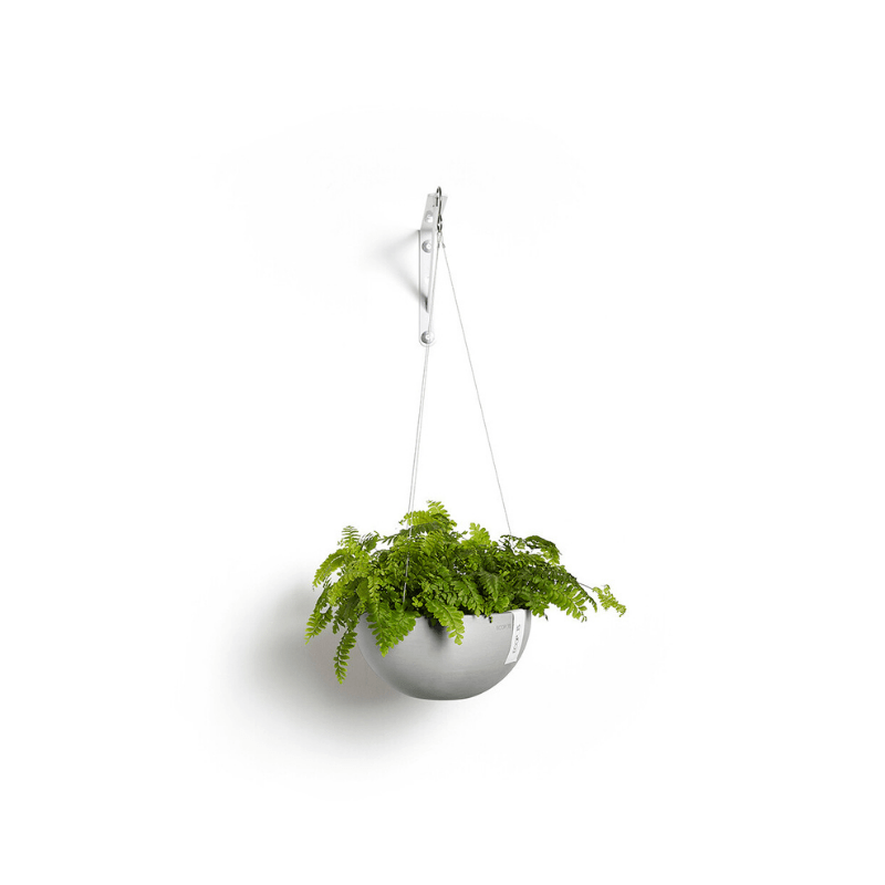 Ecopots Hanging Brussels 27 White Grey