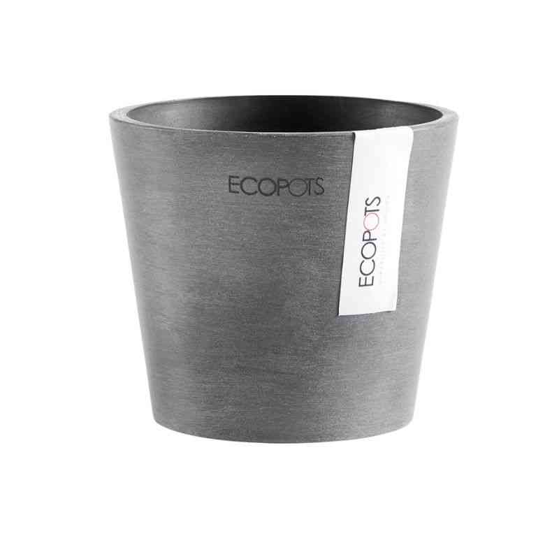 Еко саксия Ecopots Amsterdam Mini 10,5 сив