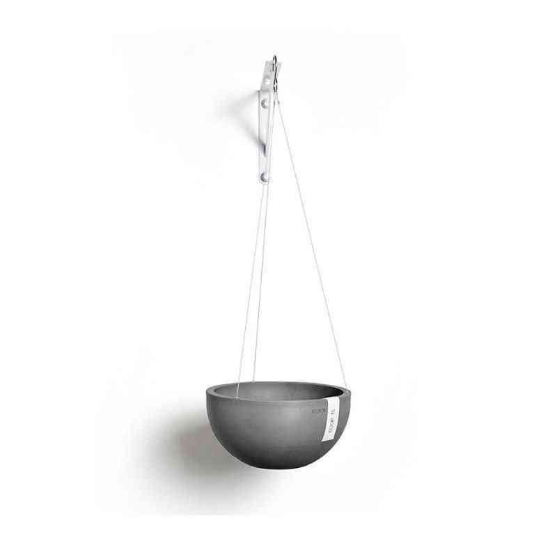 Ecopots висящ саксия с сив цвят за стайни растения