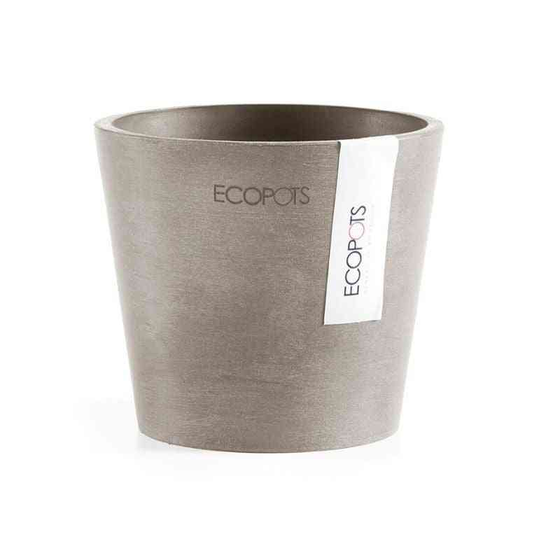 Еко саксия Ecopots Amsterdam Mini 10,5 Taupe за стайни растения